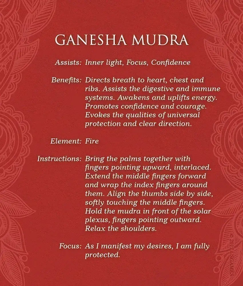 Mudras for Awakening the Five Elements - 40 Cards & Guidebook