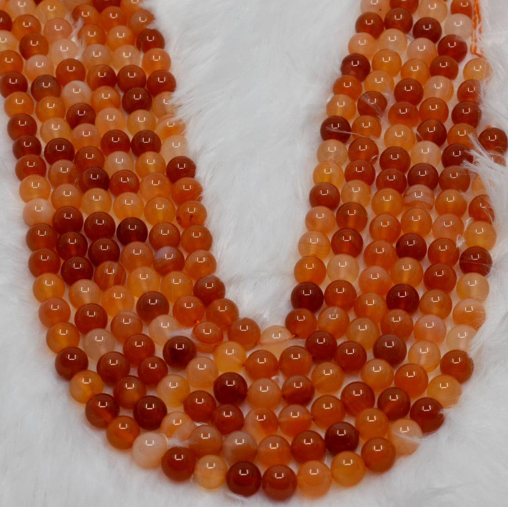Carnelian Beads 4mm | Natural Gemstone Beads for Jewelry Making
