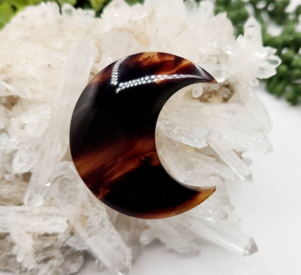 Amber Moon Shape (Approximately 50mm) 100% Natural Amber