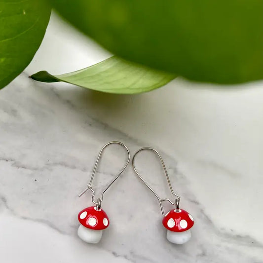Mini Mushroom Earring Set