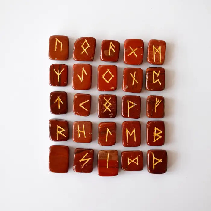 Red Jasper Rune Set