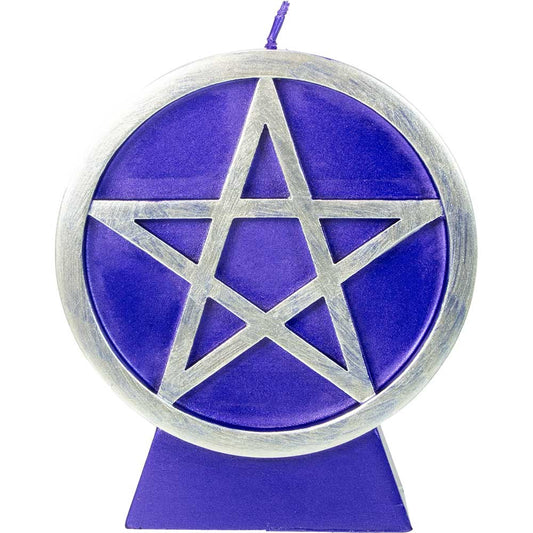 Intention Candle - Pentacle Purple $ Silver (Each)