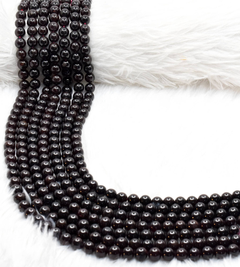 Garnet Beads 6mm | Natural Gemstone Beads for Jewelry Making