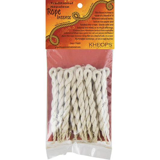 Tibetan Rope Incense - Traditional Himalayan Blend (25 Ropes)