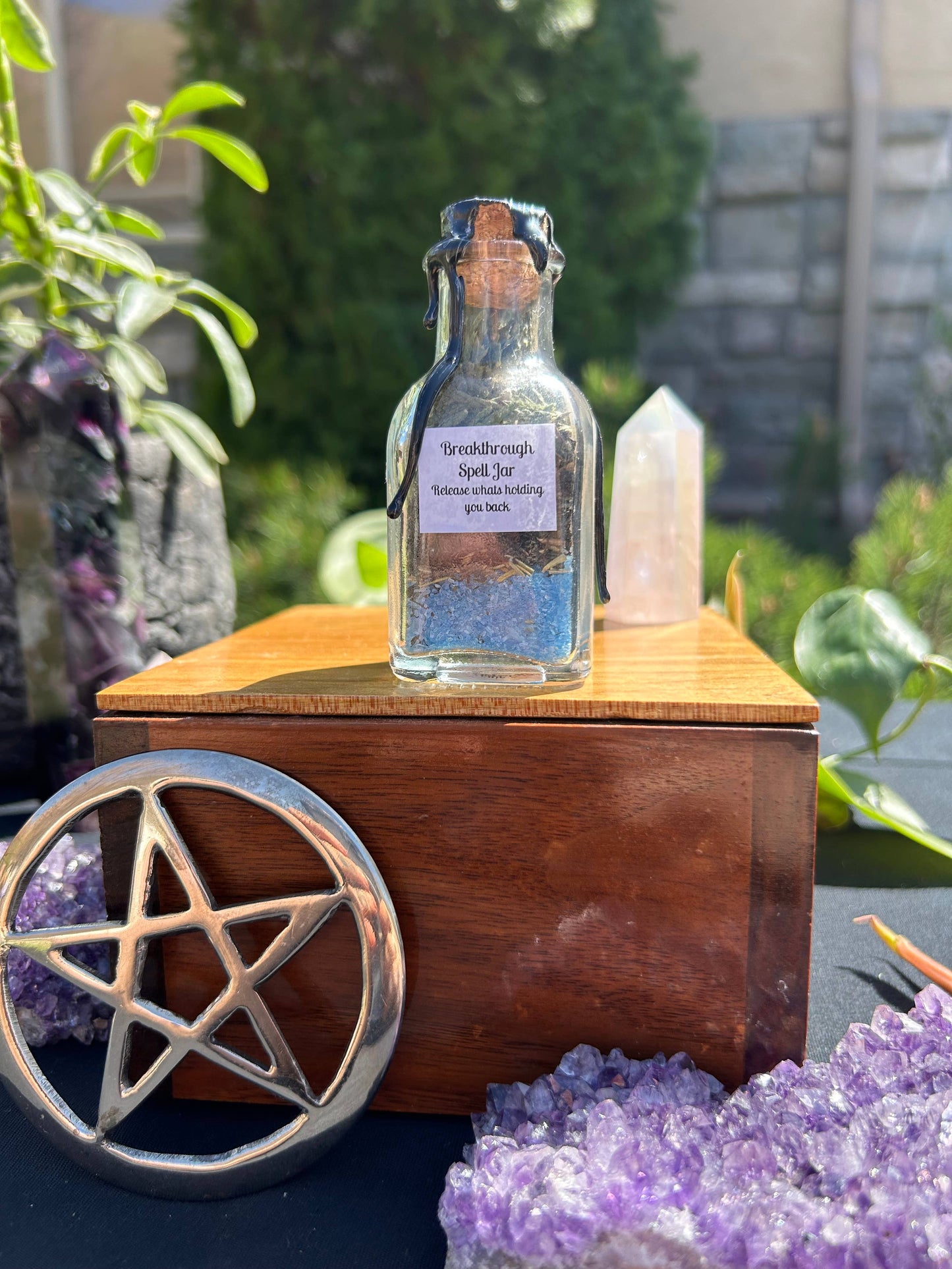 Breakthrough Spell Jar - Handcrafted Road Opener & Hex Breaker