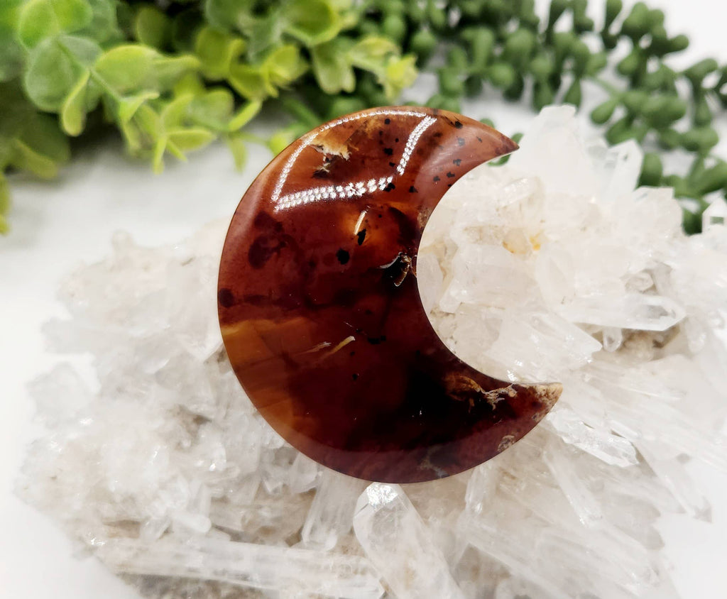 Amber Moon Shape (Approximately 50mm) 100% Natural Amber