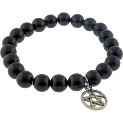 Black Agate Bracelet Pentacle
