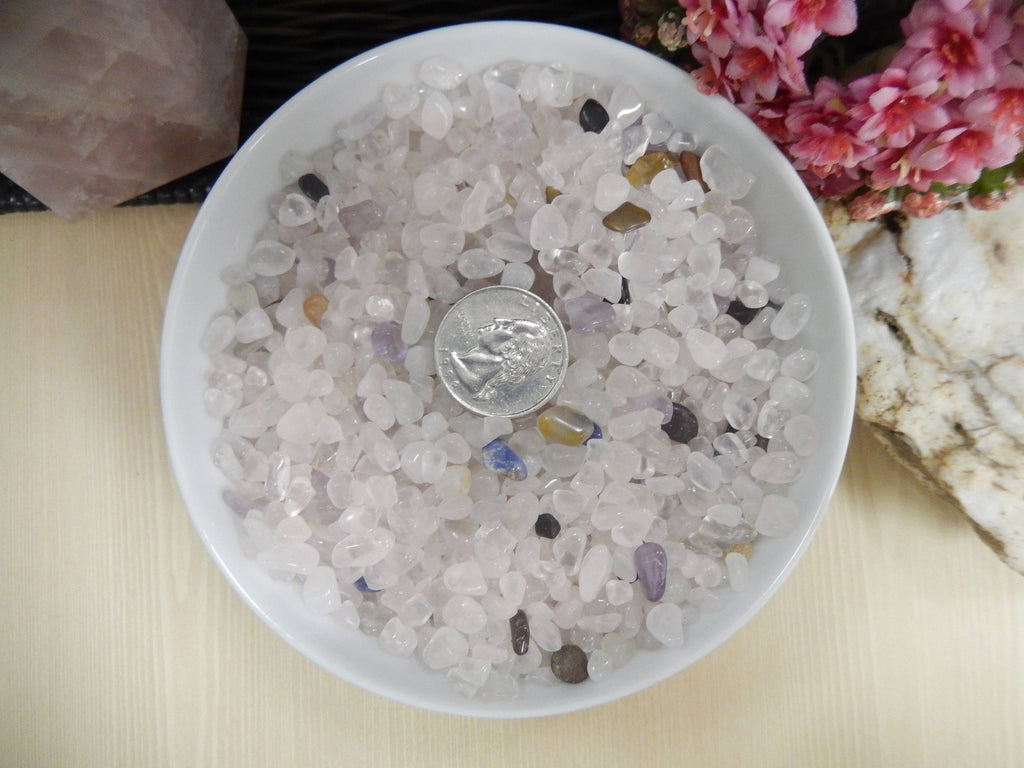 Rose Quartz Crystal Chips - Love & Healing Energy