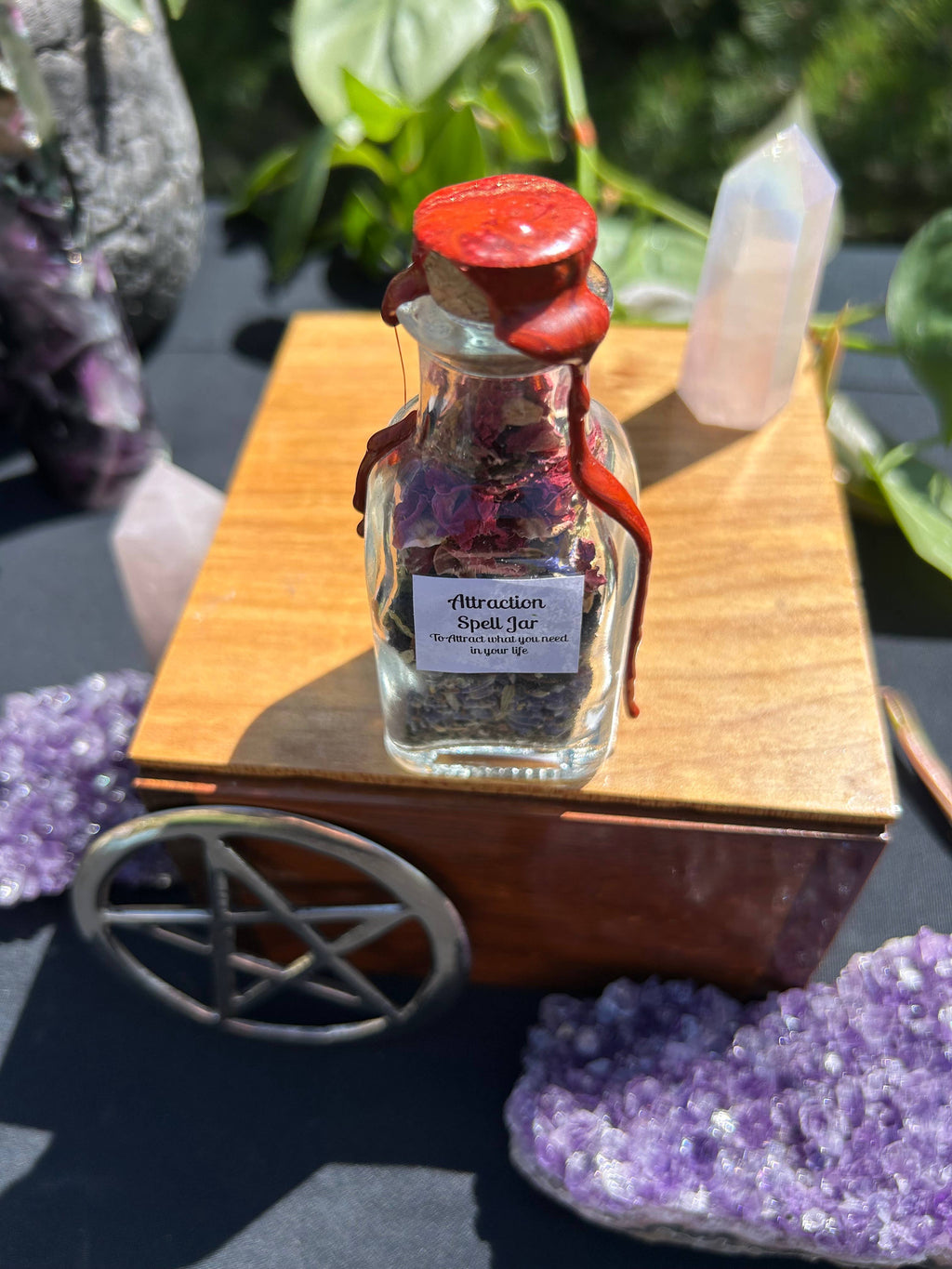 Attraction Spell Jar - Handcrafted Manifestation Tool for Love, Abundance & Success