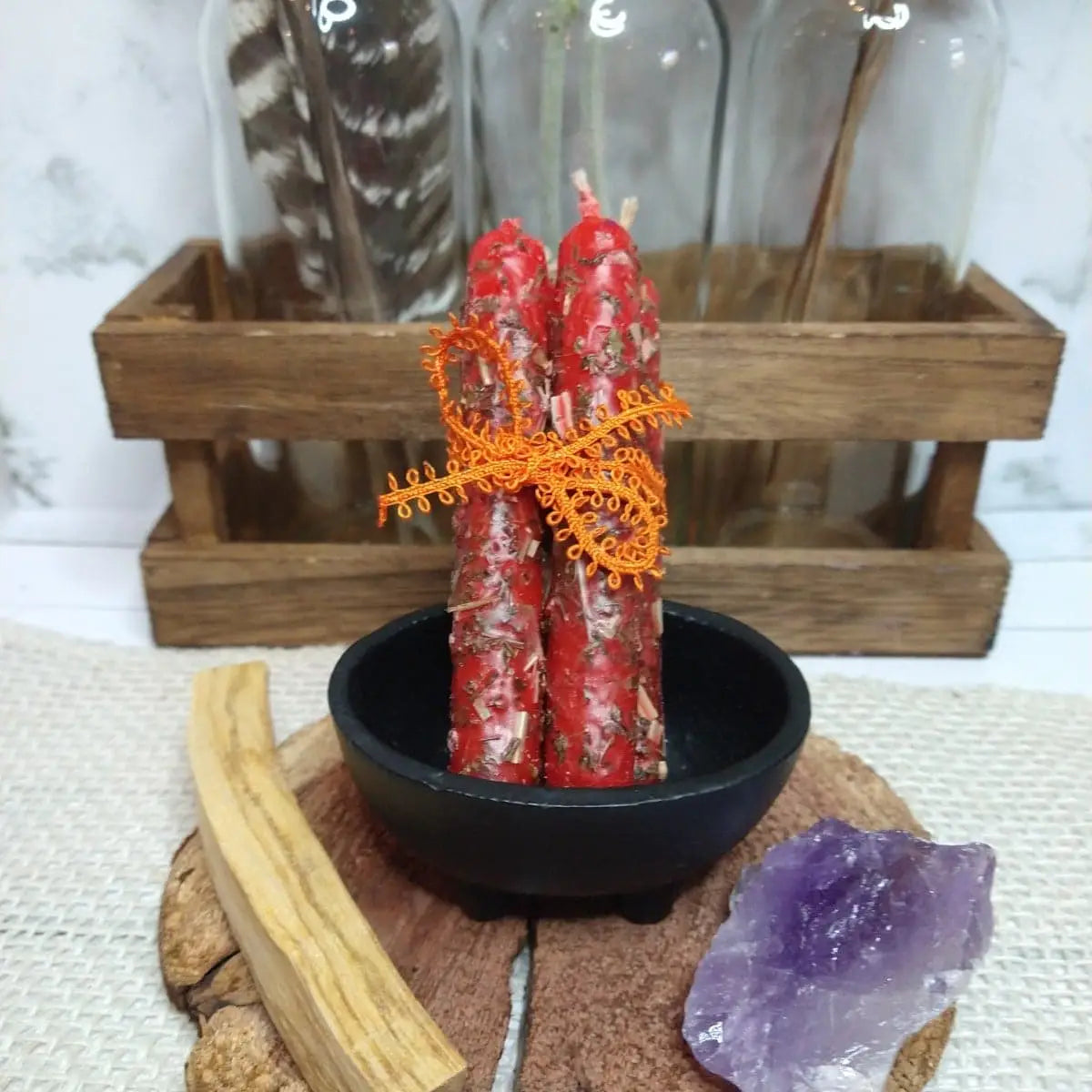 Hand Dipped Intention Candles - Ritual Taper Candles
