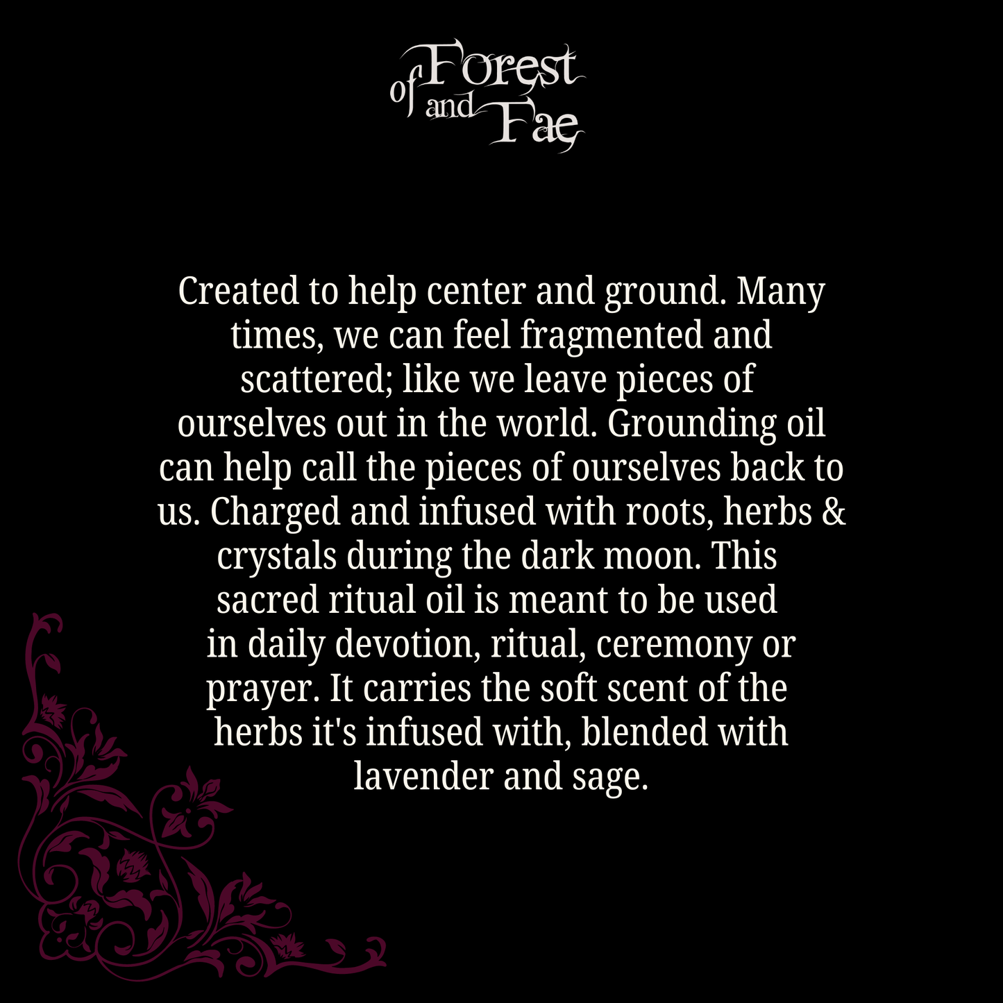 Grounding Oil • Herb infused for energy work
