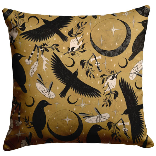 Raven Moon Pillow 16x16 Zip Cover Only