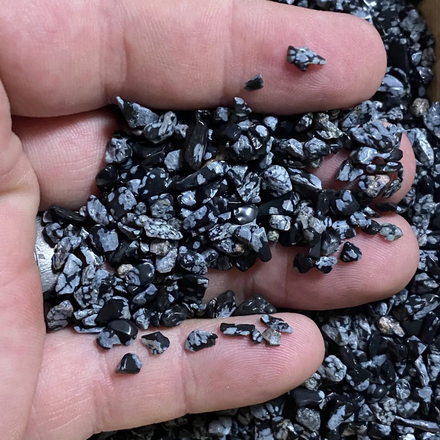 Crystal Chips Snowlfake Obsidian