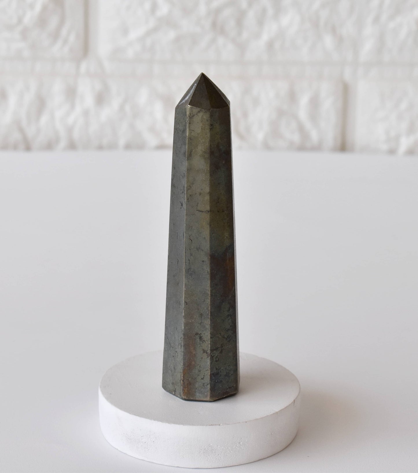 Pyrite Crystal Tower | Healing Obelisk Point | Natural Gemstone Tower