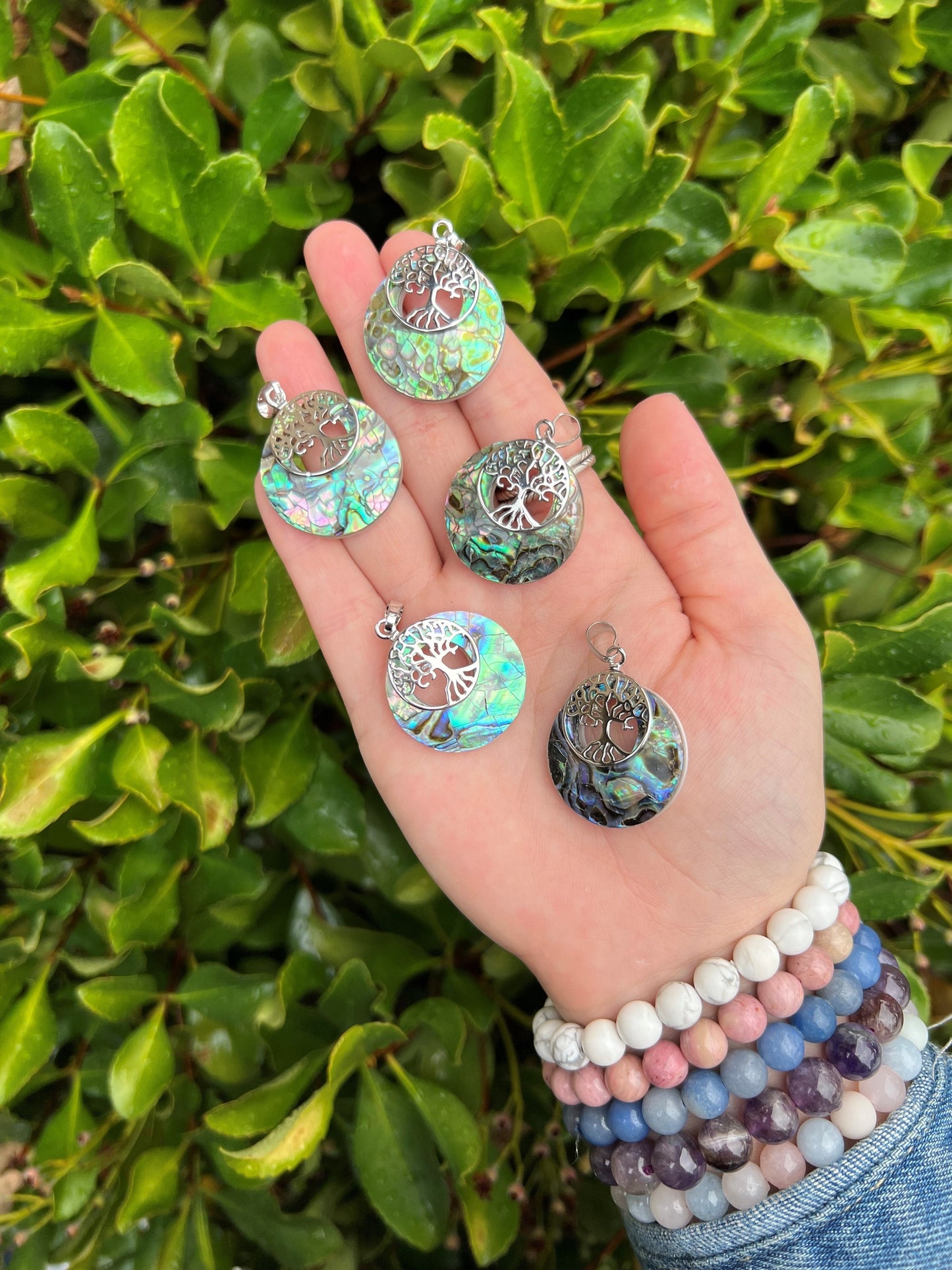 ABALONE SHELL TREE OF LIFE PENDANT by HarleyRae