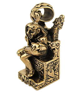 Bronze Seated Loki Pendant