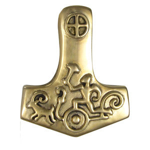 Bronze Petroglyth Hammer Pendant