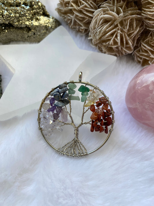 Chakra Tree of Life Pendant by HarleyRae by HarleyRae