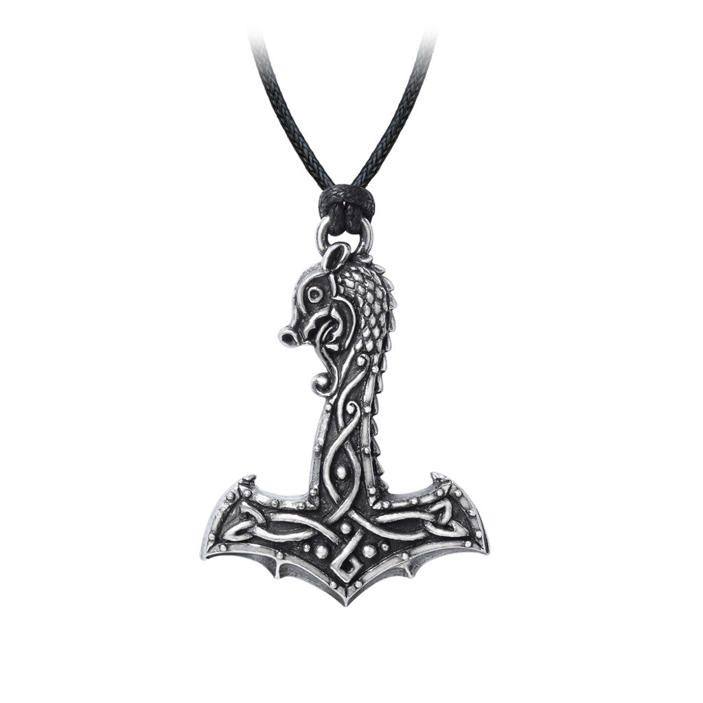 Drakkar Viking Longship Hammer Pendant – Fine English Pewter