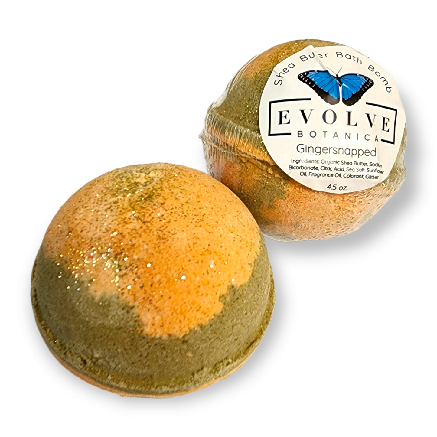 Bath Bomb - Gingersnapped ( Christmas - Holiday ) by Evolve Botanica Co