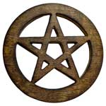 Altar Tile Wood Pentagram