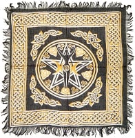 Altar Cloth 18x18 Pentacle Goddess