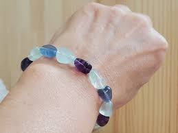 Natural Fluorite Bracelet | Tumbled Nugget Beads | Clarity & Balance