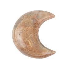 Moonstone Crescent Moon - Hand-Carved Crystal