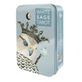 White Sage Tarot cards in metal tin