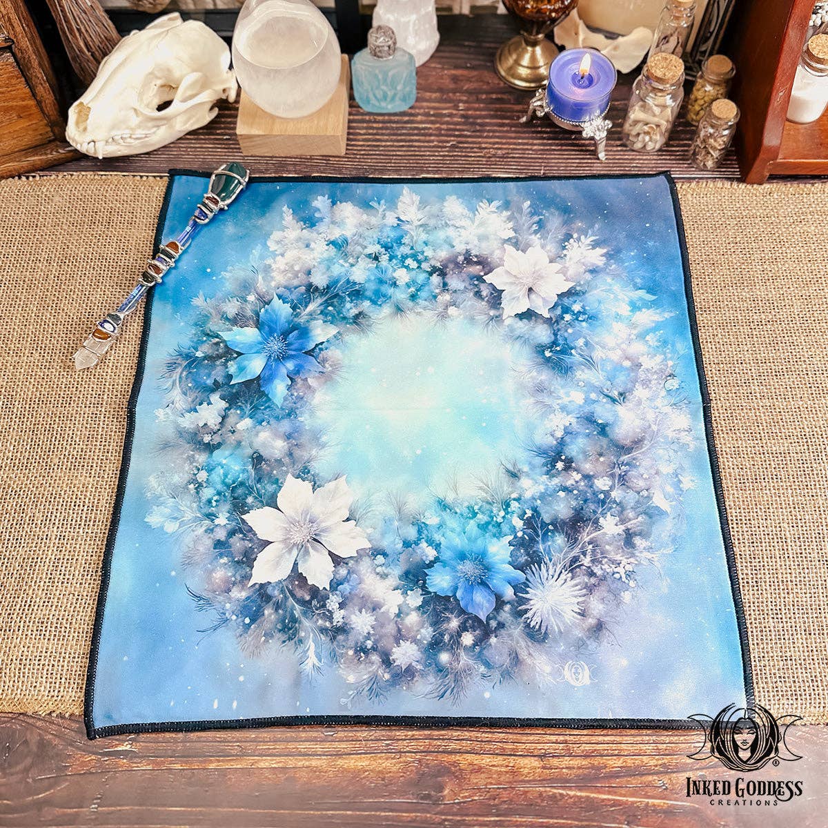 Winter Altar Cloth - Seasonal Magick 12" Square