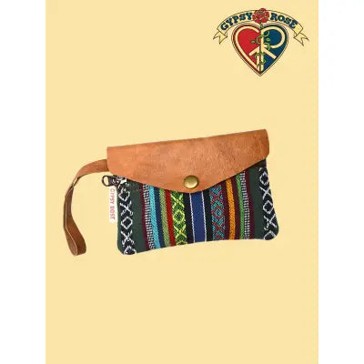 Gheri/Leather Clutch Purse Bag