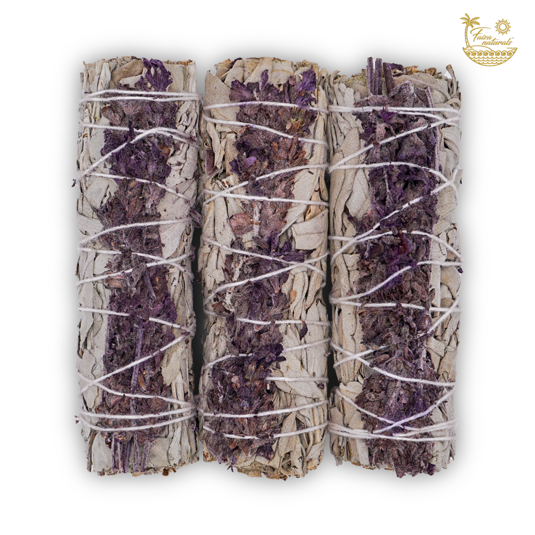 Lavender & White Sage Smudge Bundle – 4" | Organic, Pesticide-Free
