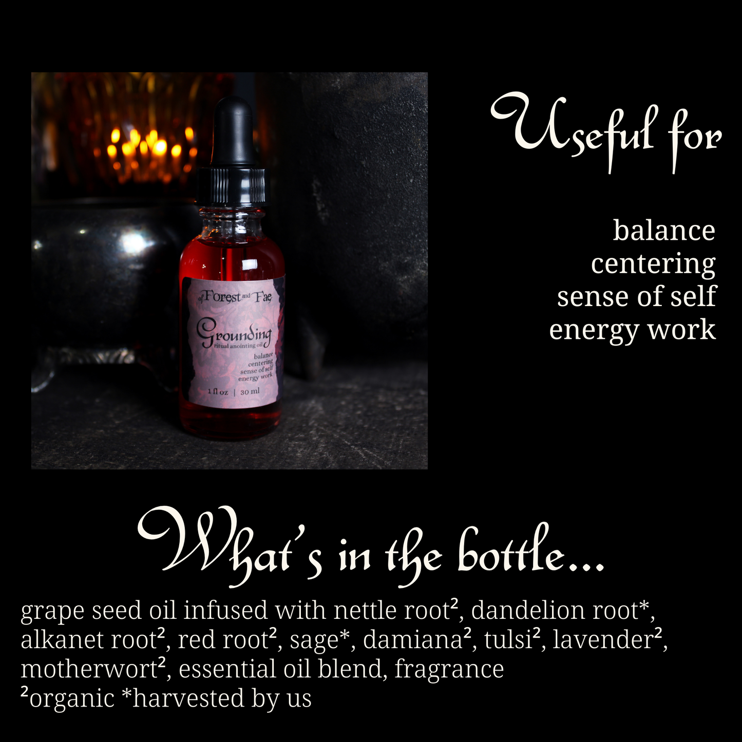 Grounding Oil • Herb infused for energy work
