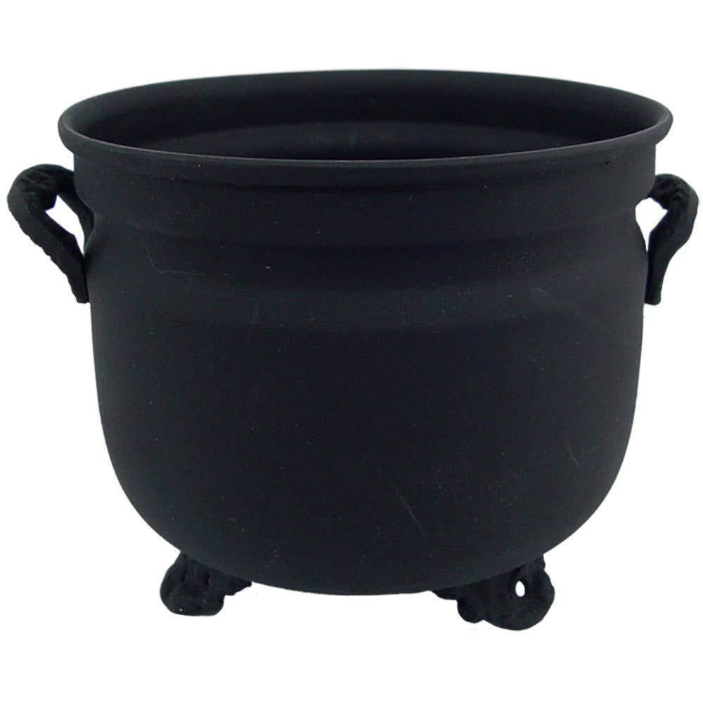 Black Metal Cauldron with Sand Bag | Charcoal & Resin Burner | Witch's Ritual Cauldron