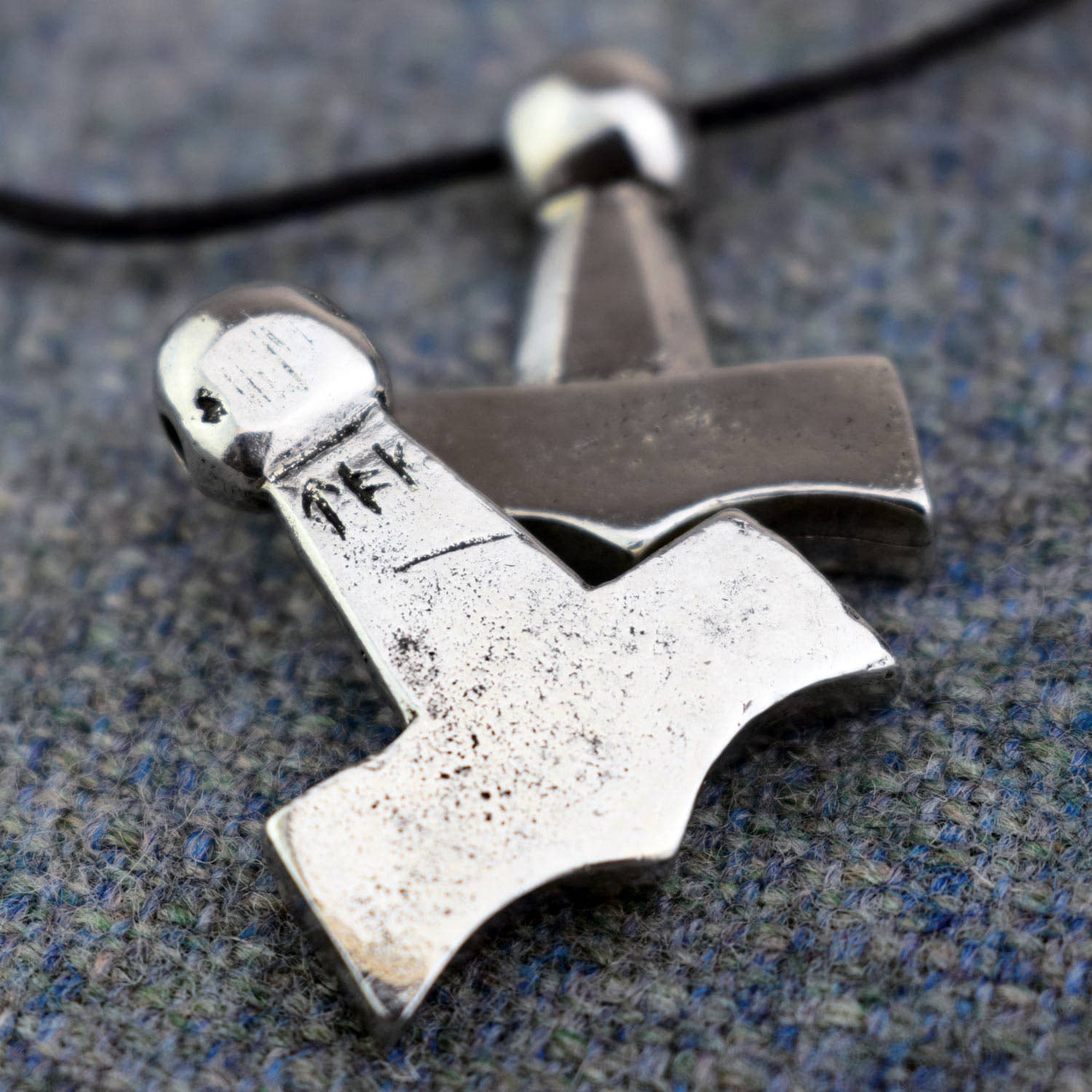 Mjolnir Viking Age Pendant | Solid Pewter Thor's Hammer Replica | Norse Protection