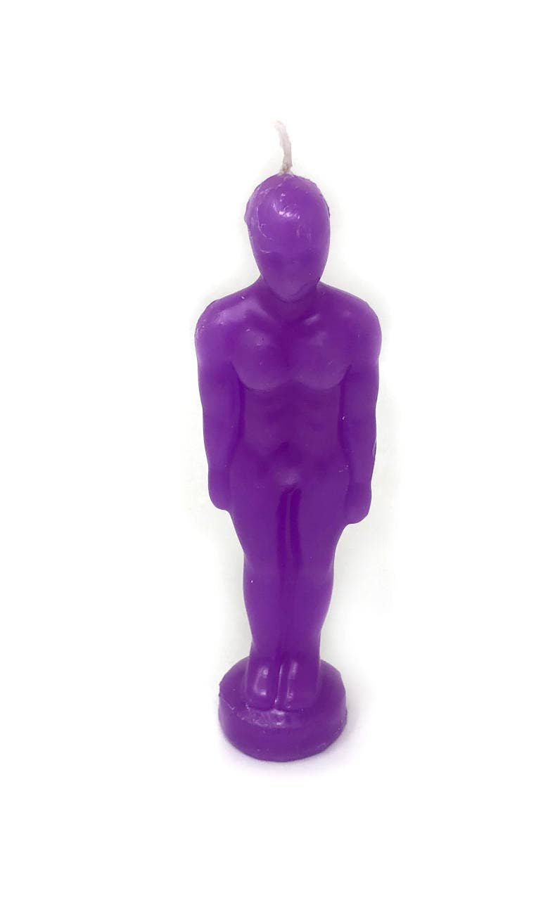 Purple Man Figure Candle | Vrinda Ritual Candle
