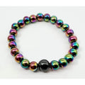 Rainbow Hematite Beaded Bracelet