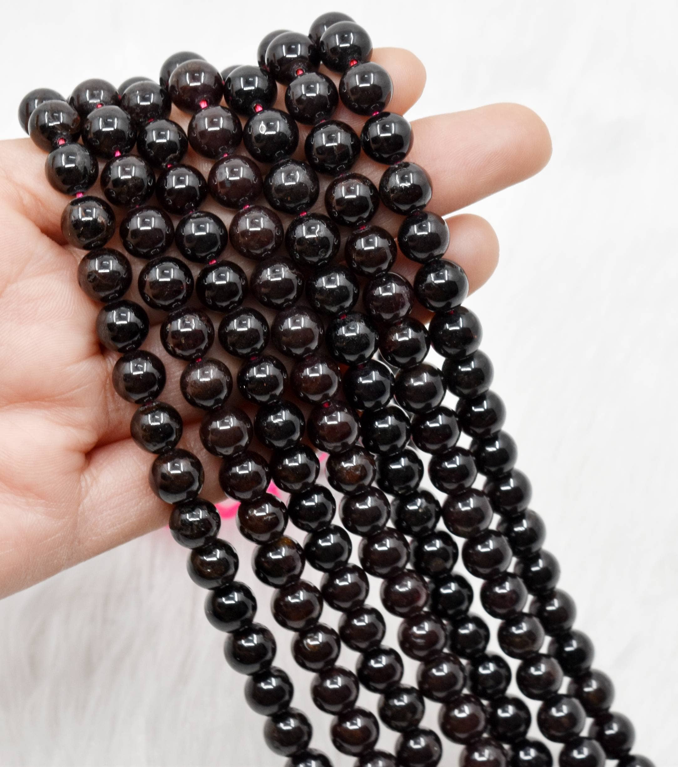 Garnet Beads 6mm | Natural Gemstone Beads for Jewelry Making
