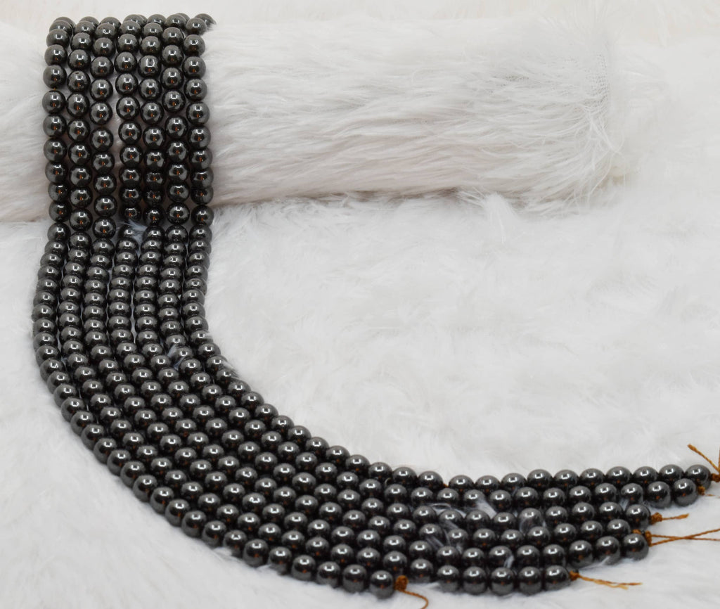 Hematite Beads 6mm | Natural Gemstone Beads for Jewelry Making