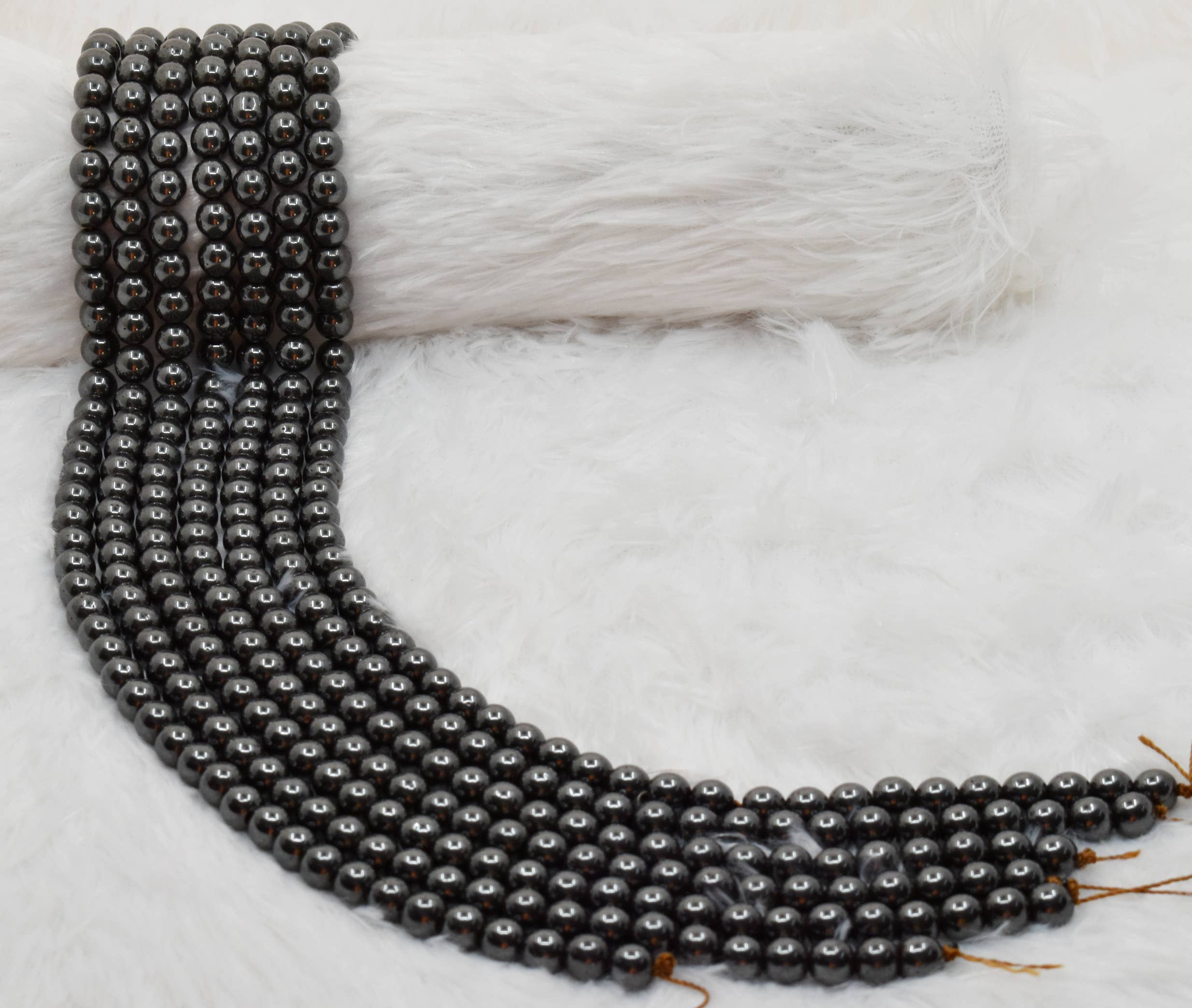 Hematite Beads 6mm | Natural Gemstone Beads for Jewelry Making
