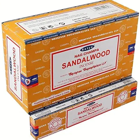 Satya Golden Sandalwood Incense - Hand-Rolled for Meditation & Spiritual Work