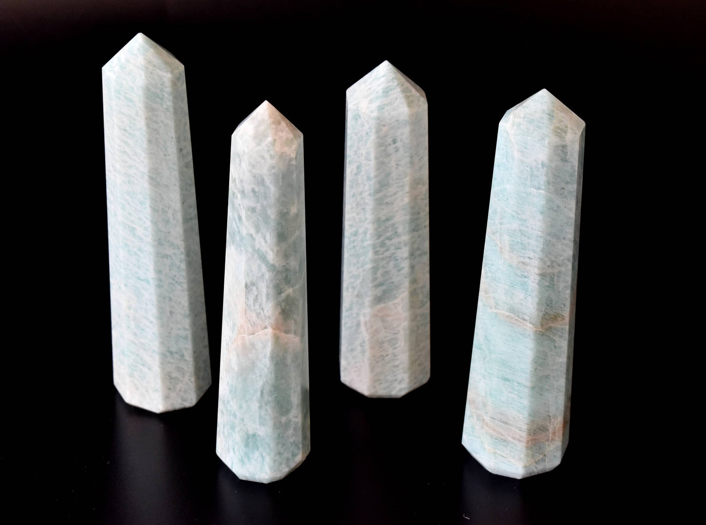 Amazonite Crystal Tower | Healing Obelisk Point | Natural Gemstone Tower