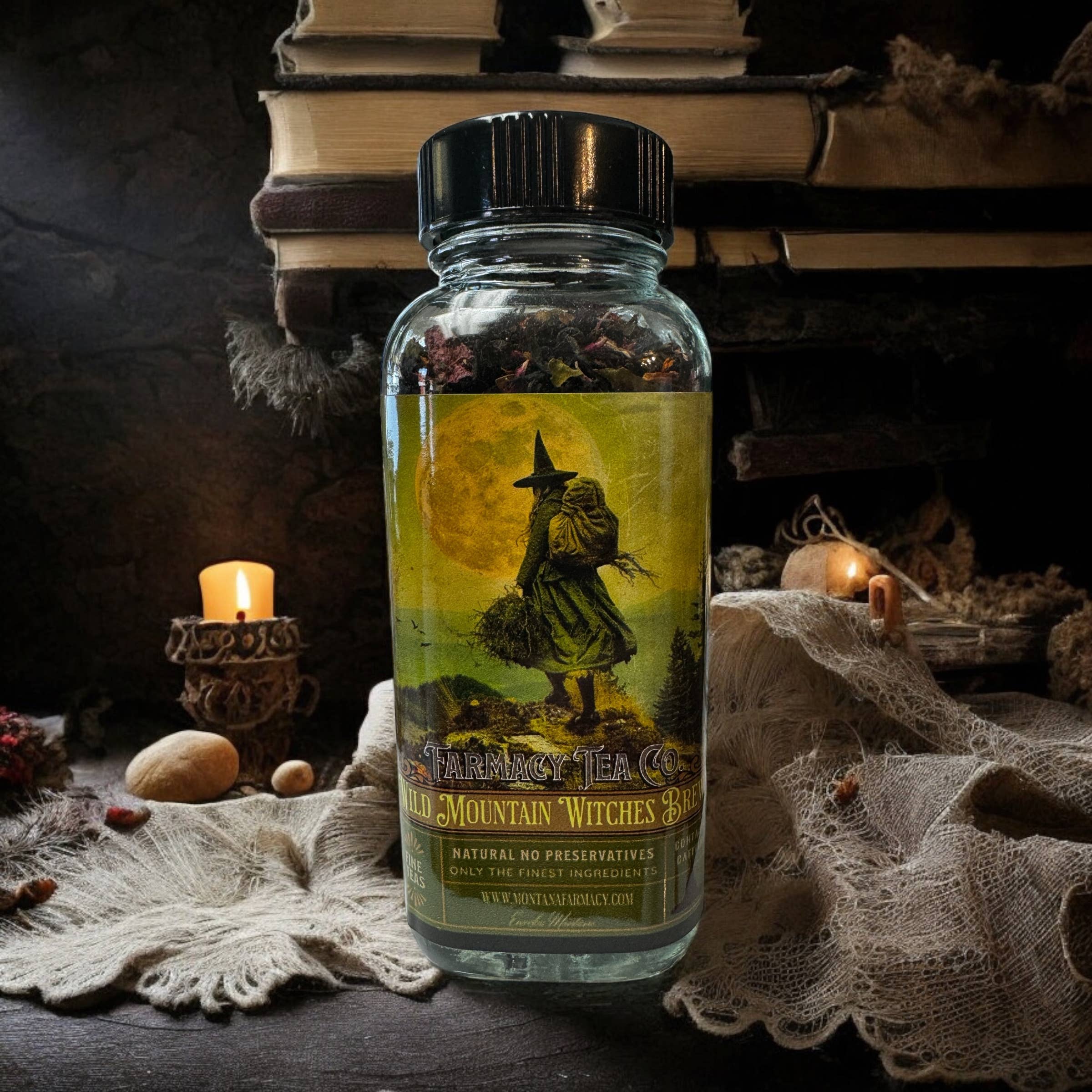 Wild Mountain Witch Tea - Witches Brew Blend for Dark Academia & Cottage Magic