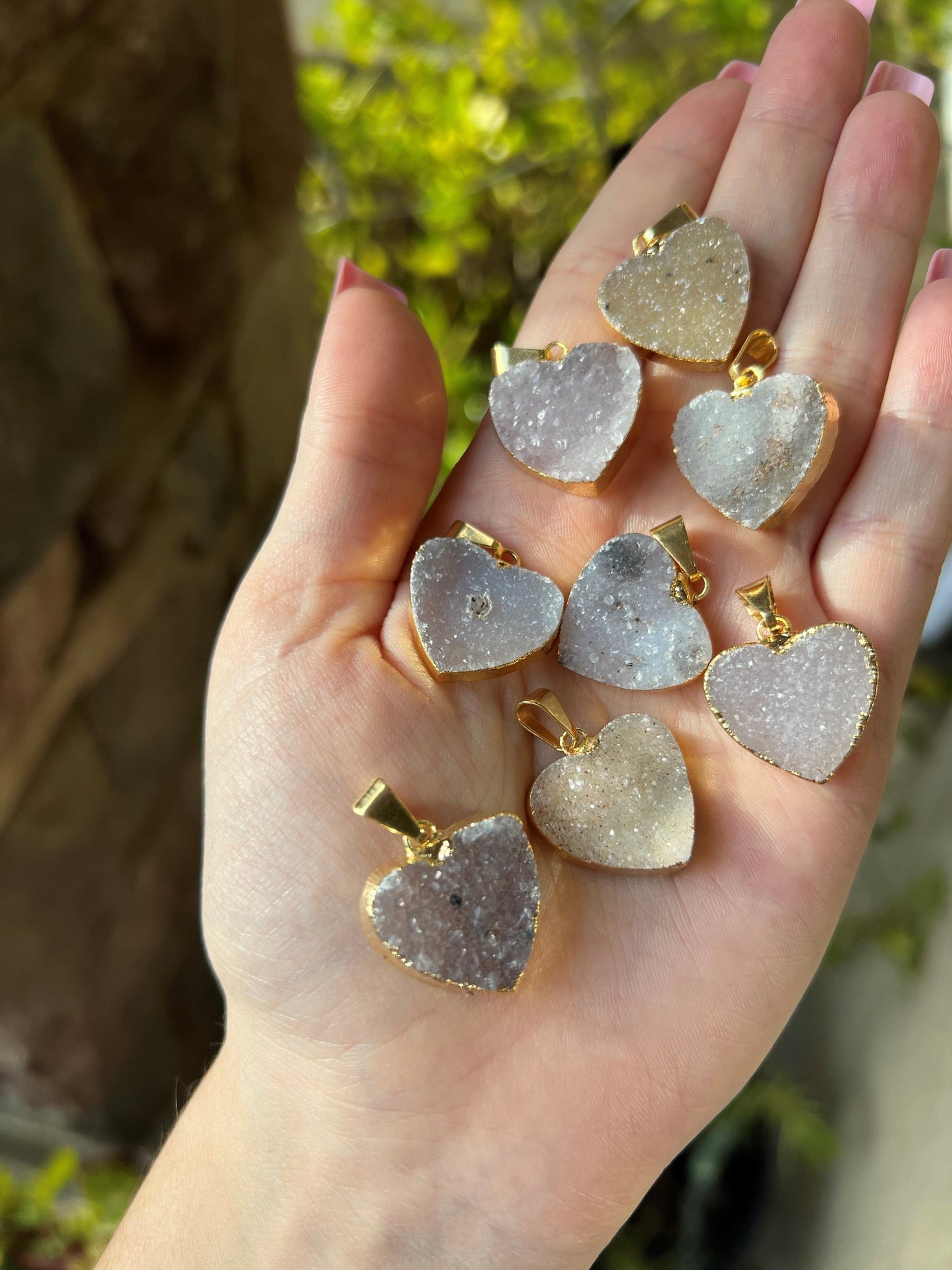 DRUZY AGATE HEART PENDANT by HarleyRae