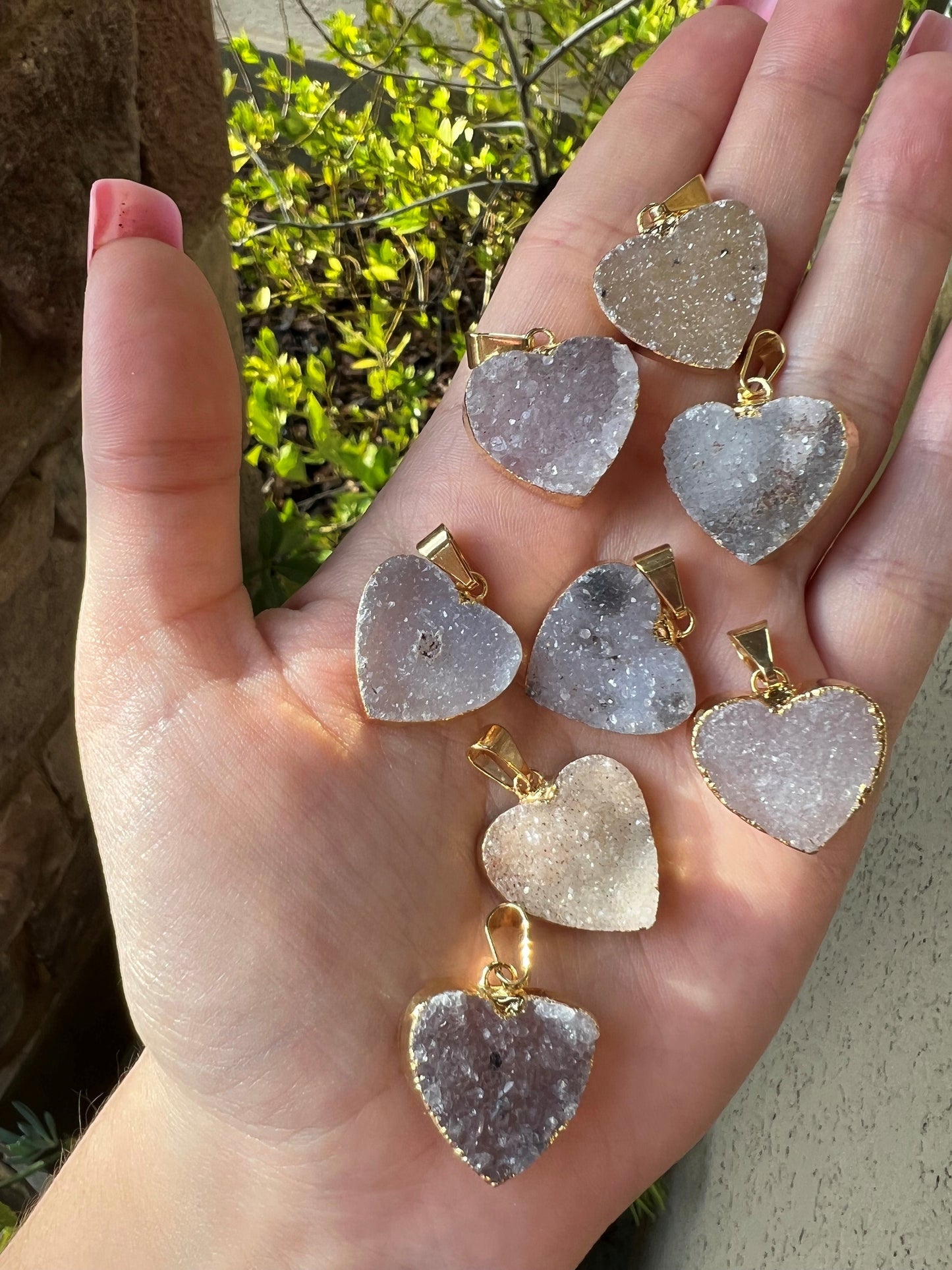 DRUZY AGATE HEART PENDANT by HarleyRae