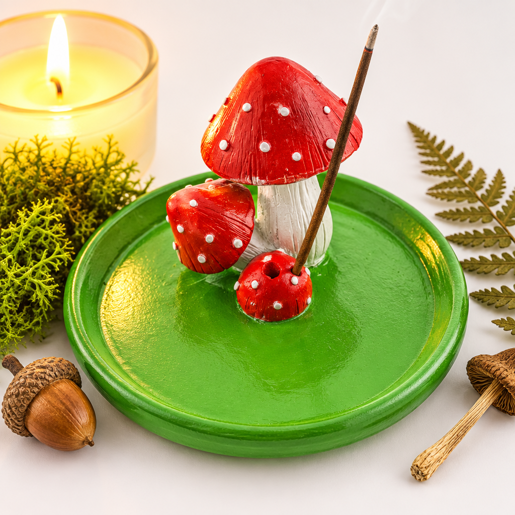 Amanita Mushroom Incense Holder Hero