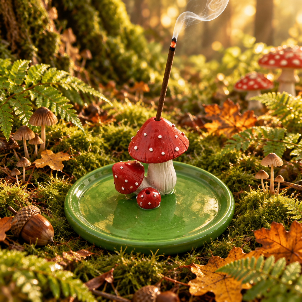 Amanita Mushroom Incense Holder Lifestyle