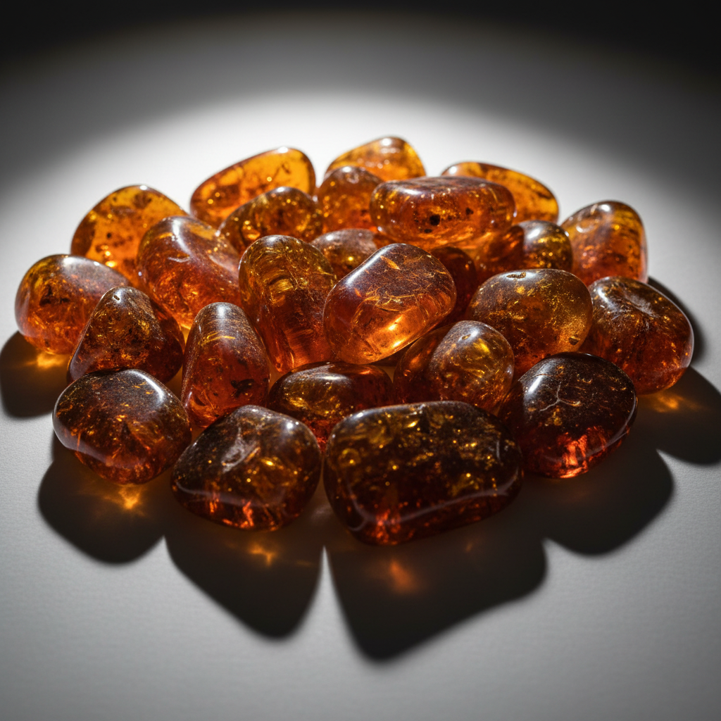 Amber Tumbled Cluster
