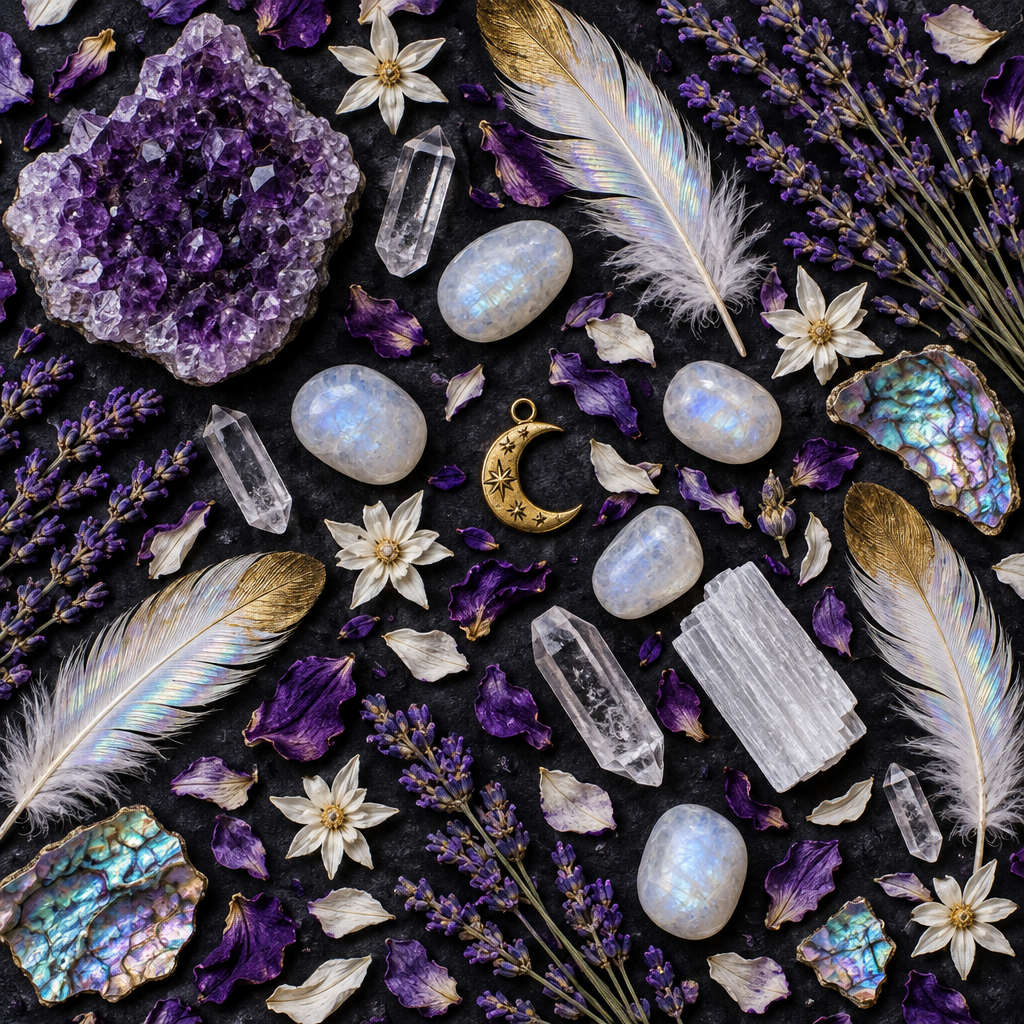 Angelic Vibrations Oracle Flat Lay