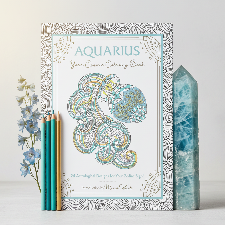 Aquarius Cosmic Coloring Book Hero
